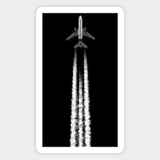 PLANE WITH CONTRAILS Magnet